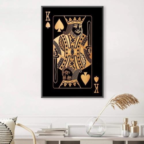 لوحة جدارية مع برواز King of Spades