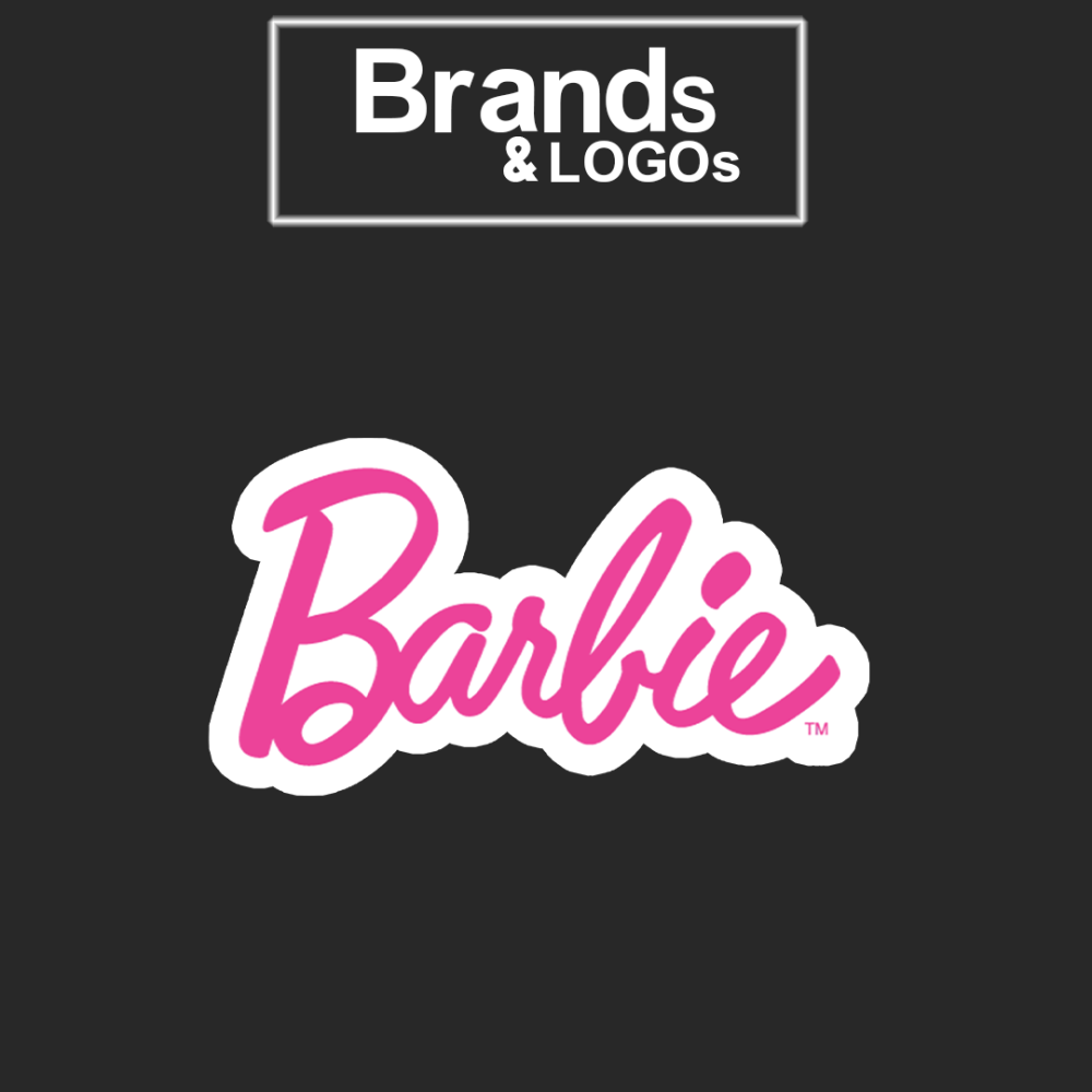 Barbie Design Logo Logo Barbie As Barbie Logo For Desk・ STL File For ・Cults, image size:1000x1000