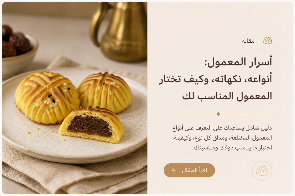 المعمول: أنواعه وحشواته وكيف تختار المناسب