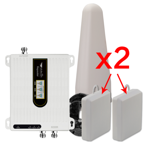مقوي (مستقطب)شبكة الجوال 3g 4g مع 1 انتل خارجي و2...