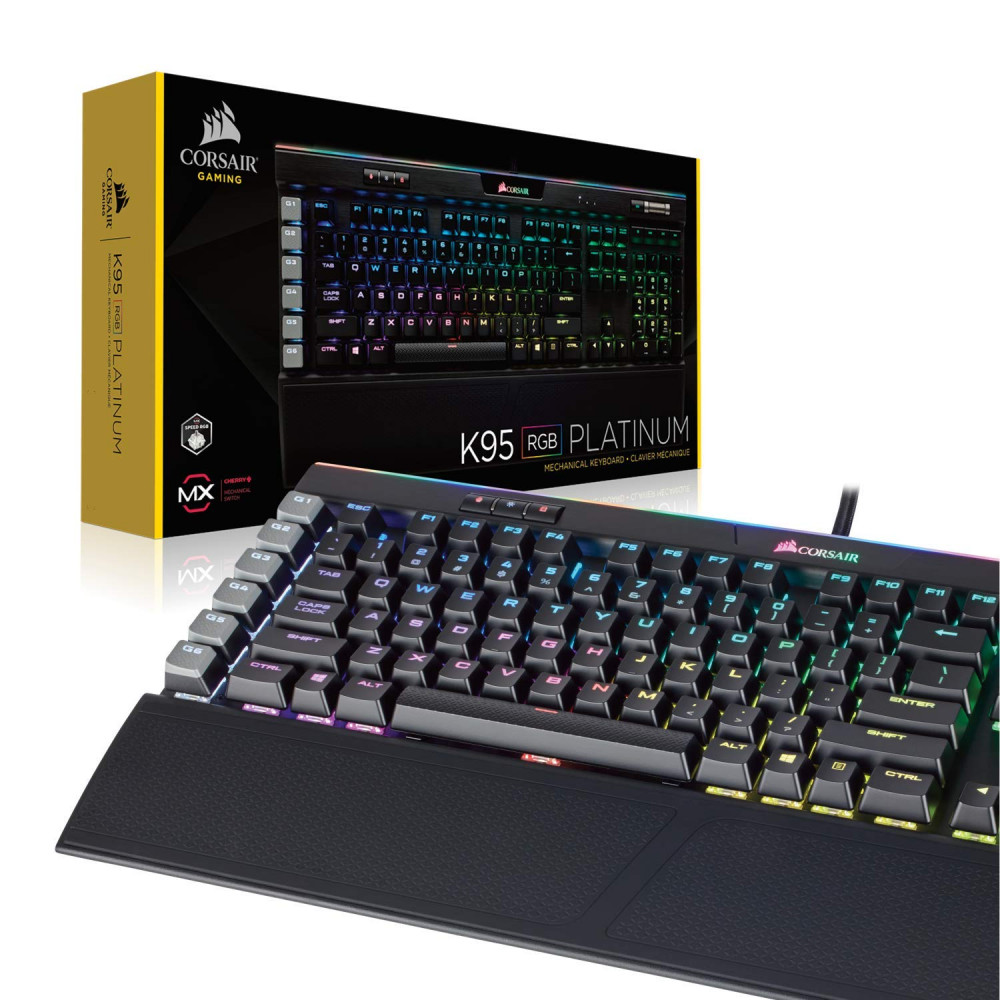 Corsair K95 Rgb Platinum Mechanical Gaming Keyboard 6x Programmable Macro Keys Usb Passthroug Sniper Games