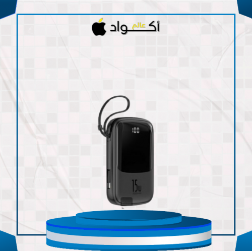 باسيوس بطاريه متنقله 10.000 امبير مع كيبل ايفون