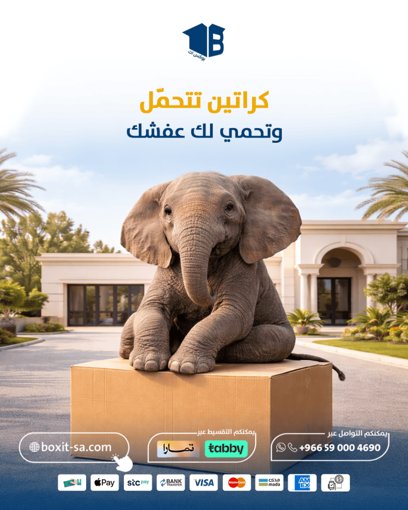تتحمل وزن الفيل!.. لماذا تعتبر بوكس ات أقوى كراتين نقل في السعودية لحماية عفشك؟