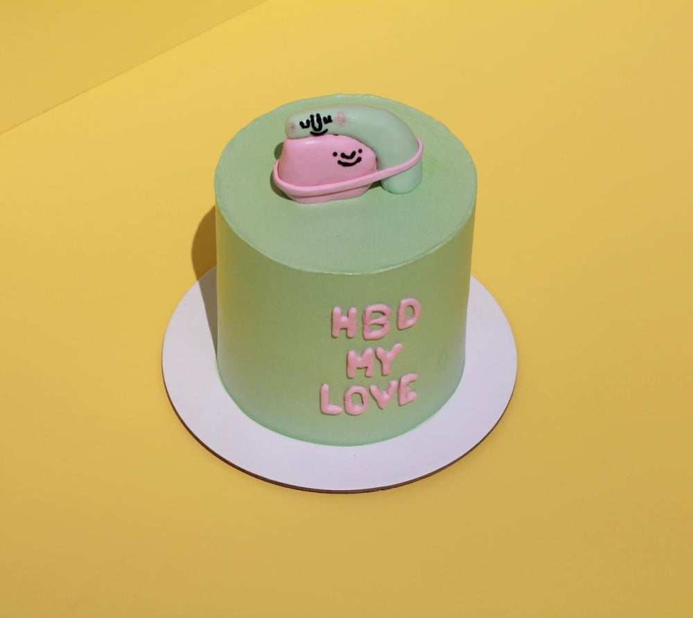 BT21 Cooky Cake - Red Velvet with Cream Cheese Whipped Cream