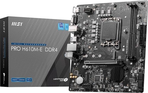 MSI MotherBord Pro H610M-E DDR4