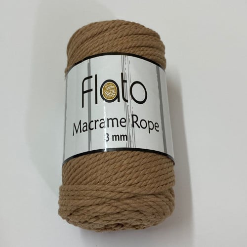 خيوط فلاتو مكرمية روب بني 3ملم