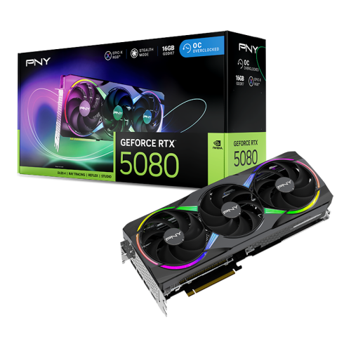 PNY GeForce RTX™ 5080 ARGB 16GB Overclocked Triple...