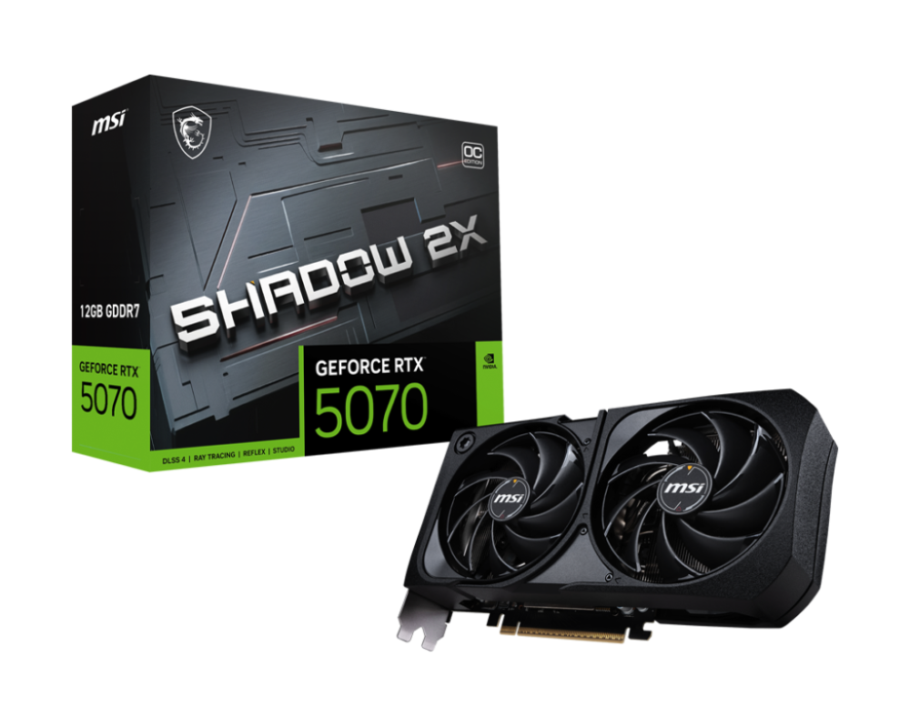 MSI GEFORCE RTX™ 5070 12G SHADOW 2X OC GRAPHIC CARD