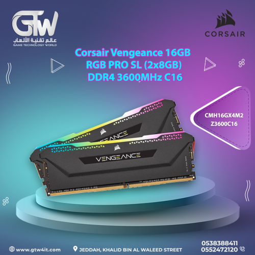 كورسير فينجيانس RGB برو SL 16GB (2x8GB) DDR4 3600M...