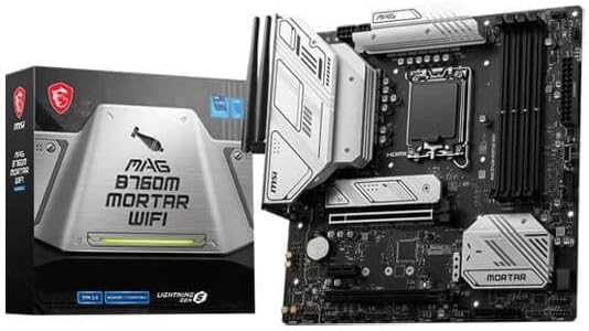 MSI MAG B760M Mortar WiFi Gaming Motherboard Supports 12th