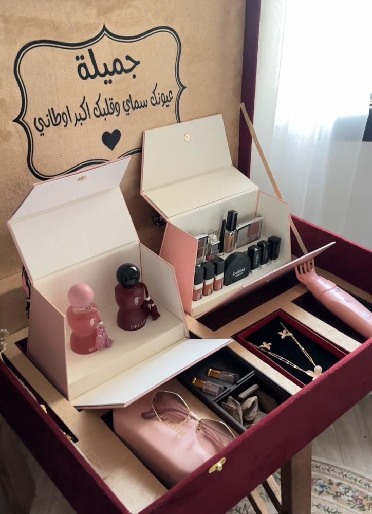 شنطة مكياج متكاملة أصلية لمسة تطريز