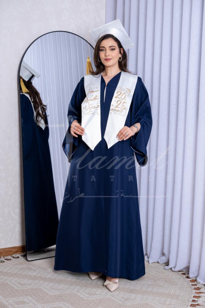 روب تخرج كحلي ووشاح اوف لايت