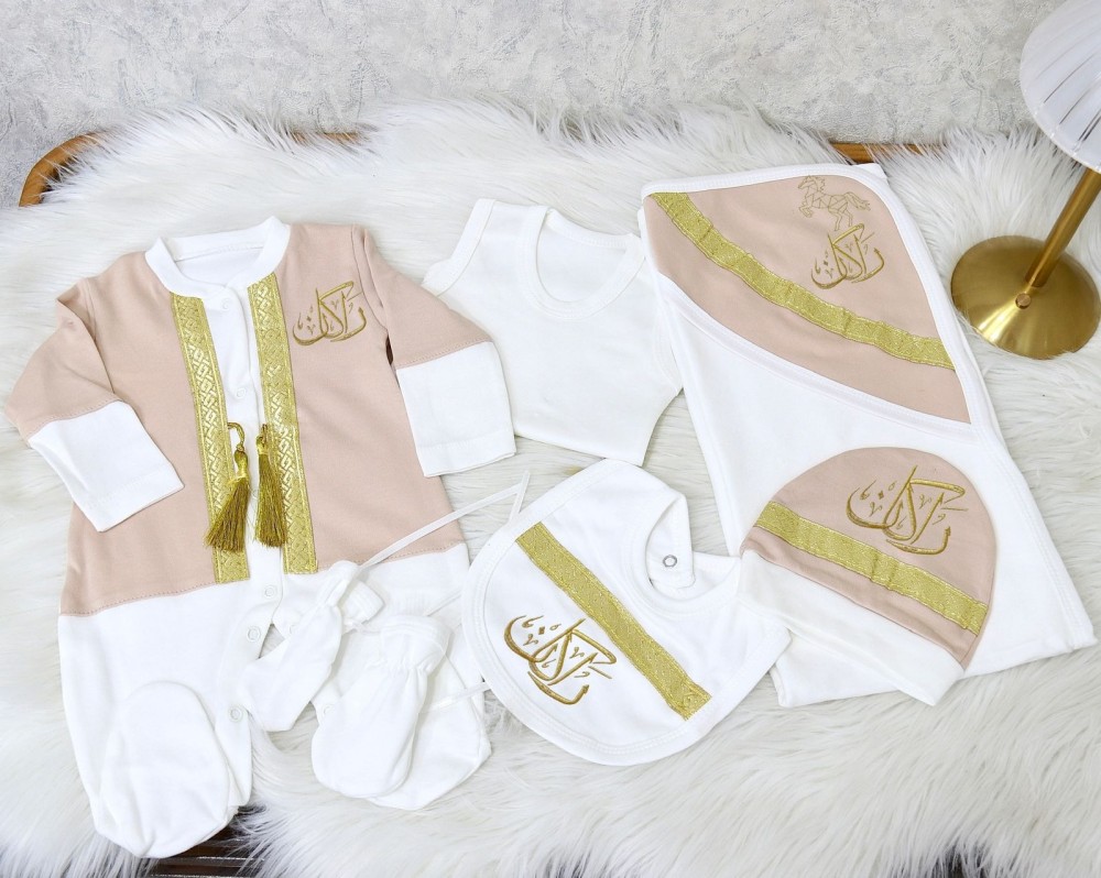 طقم مواليد مطرز