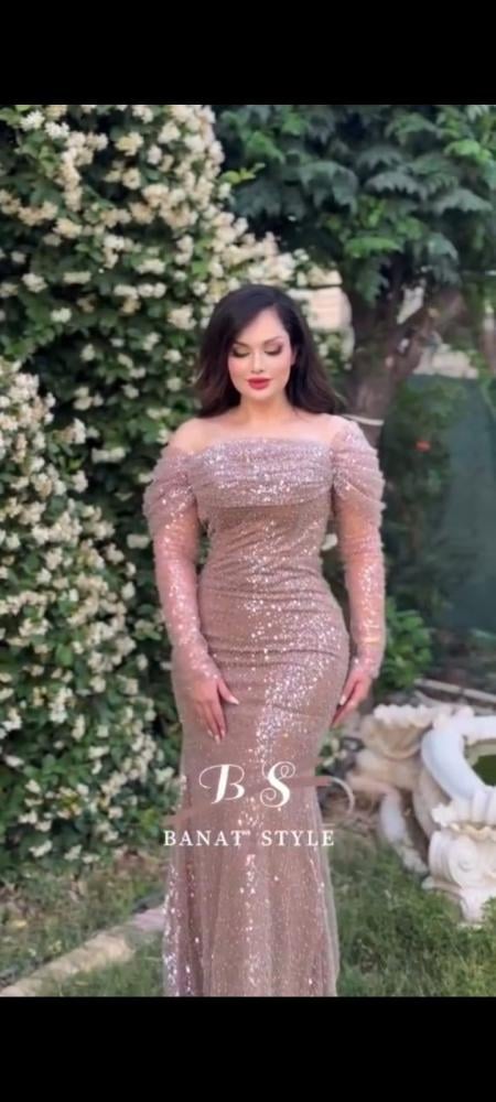 فستان سهره ترتر لمعه لحمي