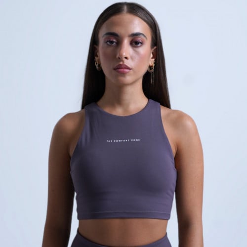 High Impact Crop Tank Top - Purple