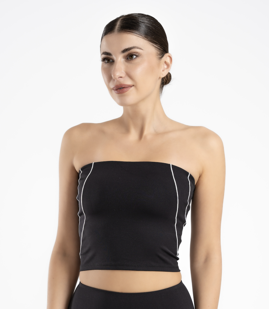 Sports Tube Top - Black - The Comfort Zone