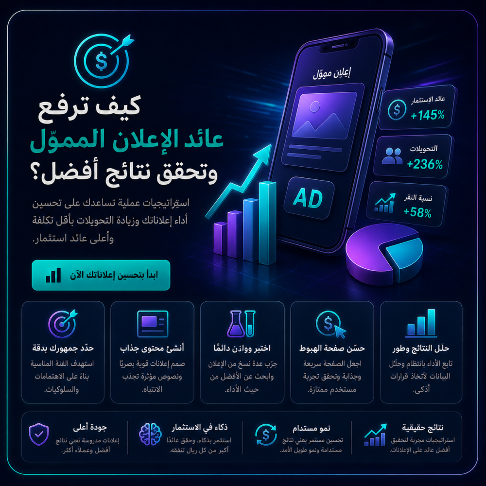 كيف ترفع عائد الإعلان المموّل وتحقق نتائج أفضل؟