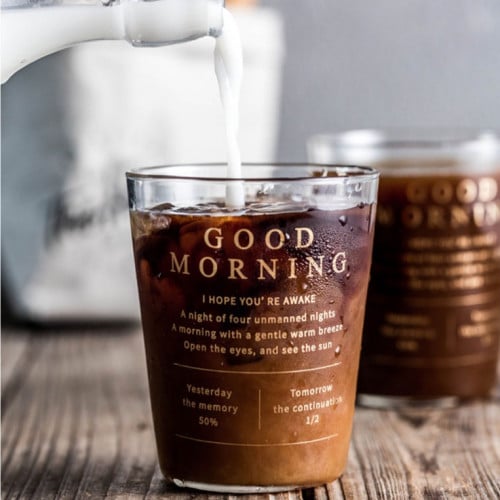 كوب زجاجي شفاف سعة 400 مل