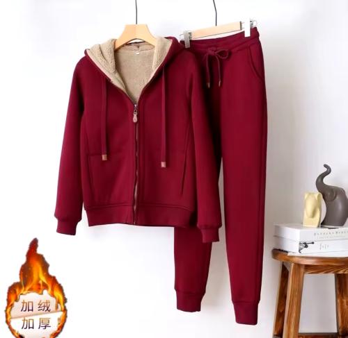 قطعتين الصوف هوديس و Sweatpants مجموعة للنساء ، سم...