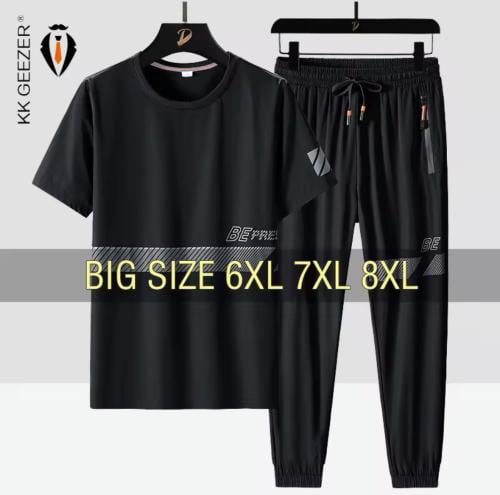 تي شيرت رجالي 2 قطعة مجموعة كبيرة 6XL 7XL 8XL حجم...
