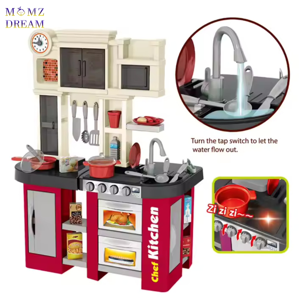 مجموعة العاب مطبخ للأطفال مكونة من 58 قطعة