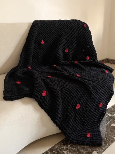 بطانية قلوب - Heart blanket