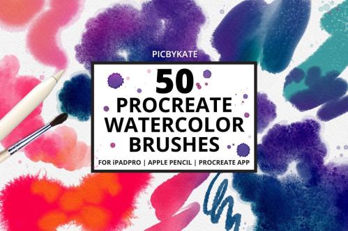 فرش بروكرييت | 50 فرشاة ألوان مائية
