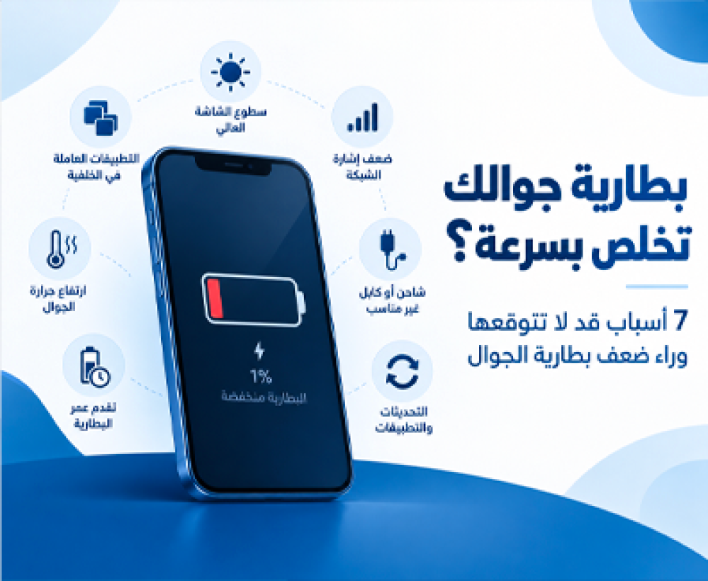 بطارية جوالك تخلص بسرعة؟ 7 أسباب قد لا تتوقعها وراء ضعف بطارية الجوال