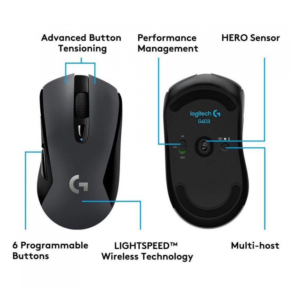 Jet Grace segment Logitech G603 Wireless Gaming Mouse PC - النسر للتجارة