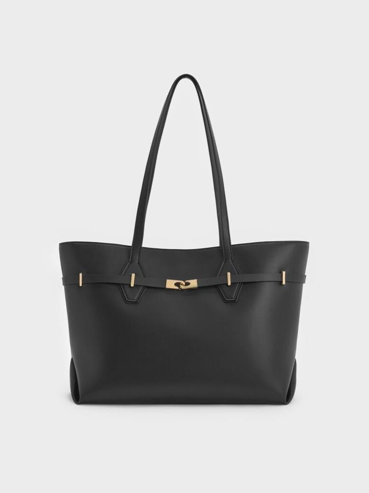 Arlet Double-Handle Belted Tote bag-XL