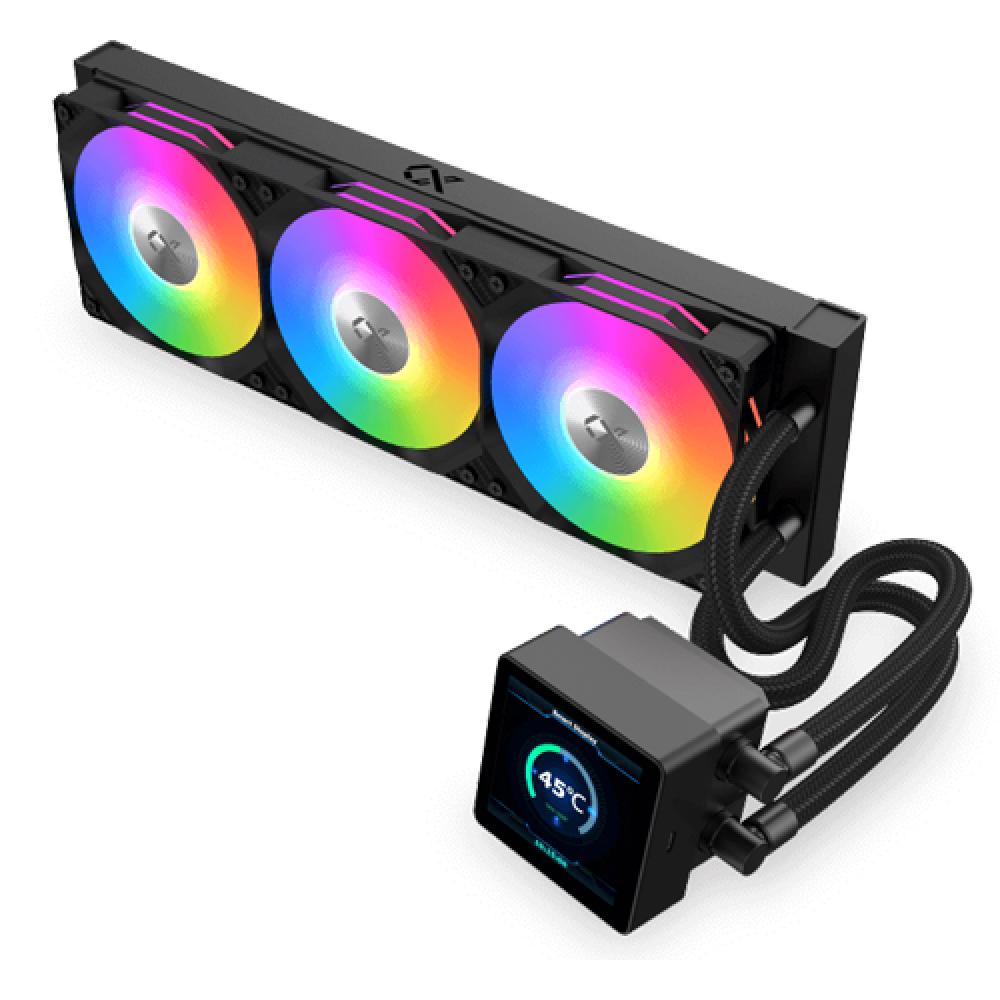 EN45233-Xigmateck X 360 Liquid Connect Black مبرد مائي ثلاث مراوح بشاشة سيجماتيك