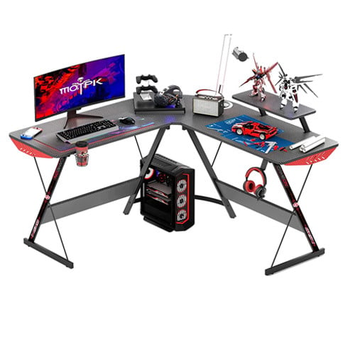 GOSLAYERI-Gameon L Shaped Slayer Gaming Desk 129x7...