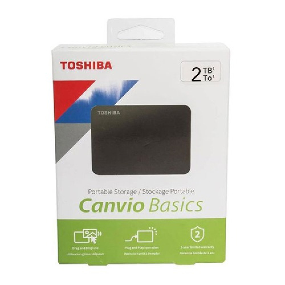 Toshiba 2TB HDD Canvio Basics هاردسك خارجي - بي سي شوب PC Shop