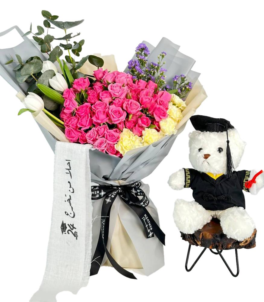 باقة فلورا سكريستا للتخرج