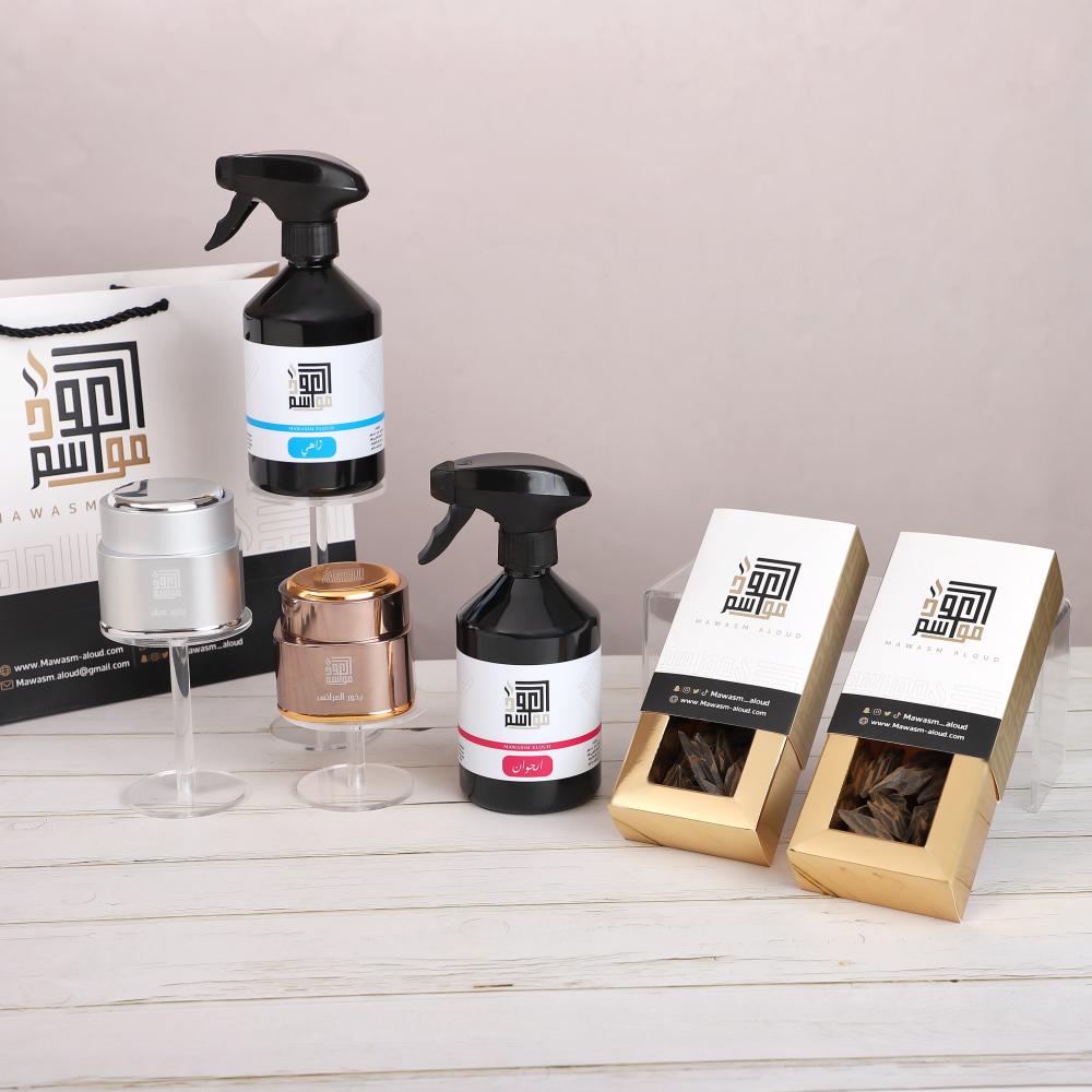 مواسم العود-بكج الموسم-بخور معمول-بخور عود-عود تايقر-معطر مفارش-عود