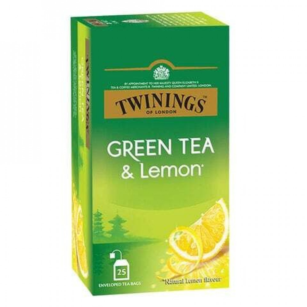 الأقل اتفاق عالمي  تويننجز شاي أخضر بالليمون 25 كيس - بقالتي السريعه