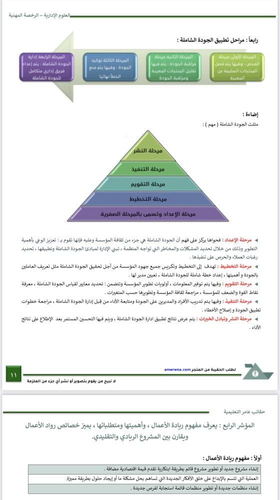 ملزمة الرخصة المهنية العلوم الإدارية pdf