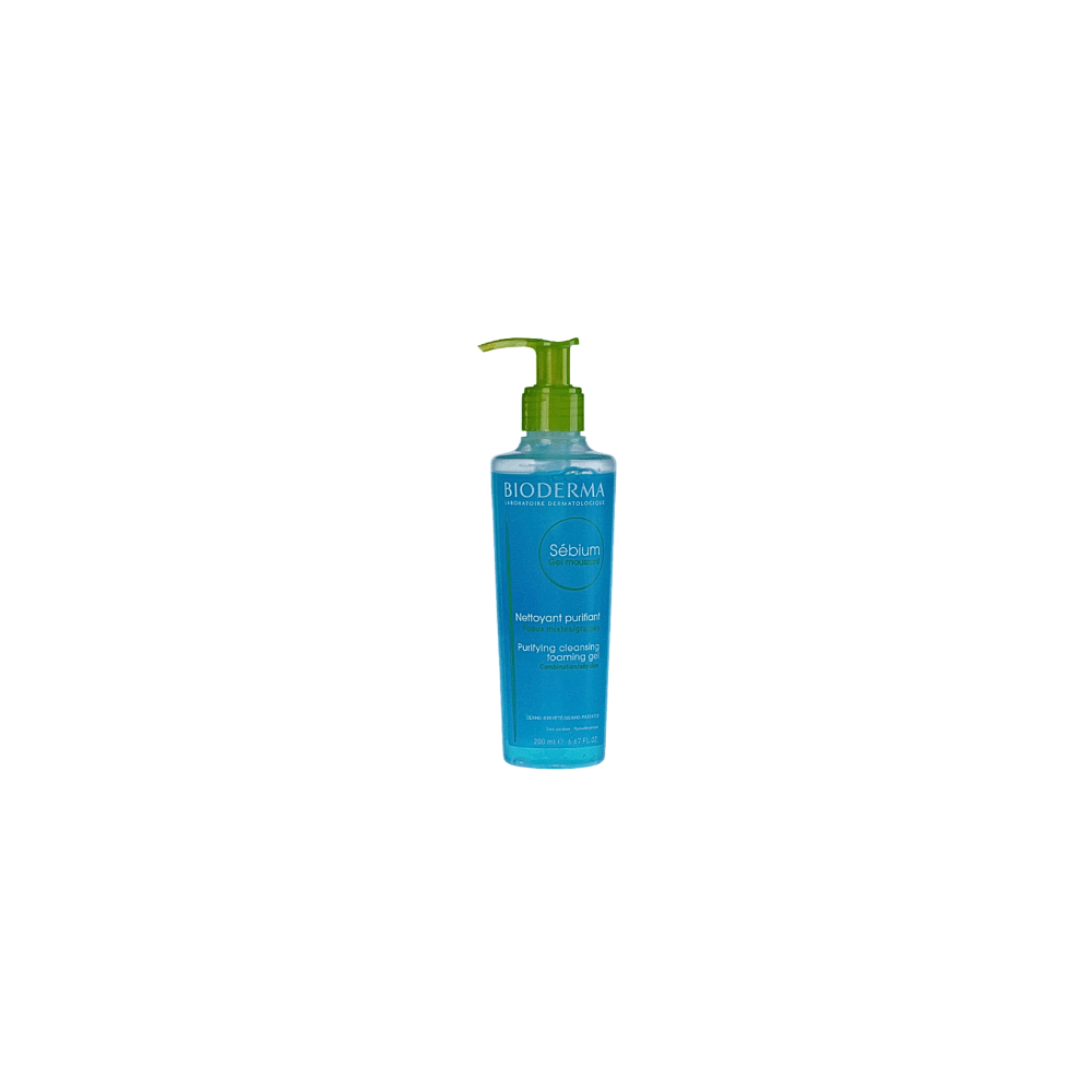 جل ومنظف وتنقيه البشره سيبيوم من بيوديرما - 200ml