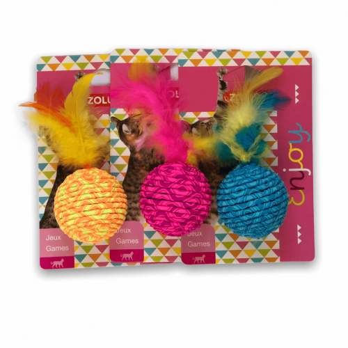 كرة لعب ملونه بريش من زولكس