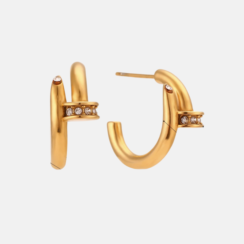 Zirconia Earring in 18K Gold Plated