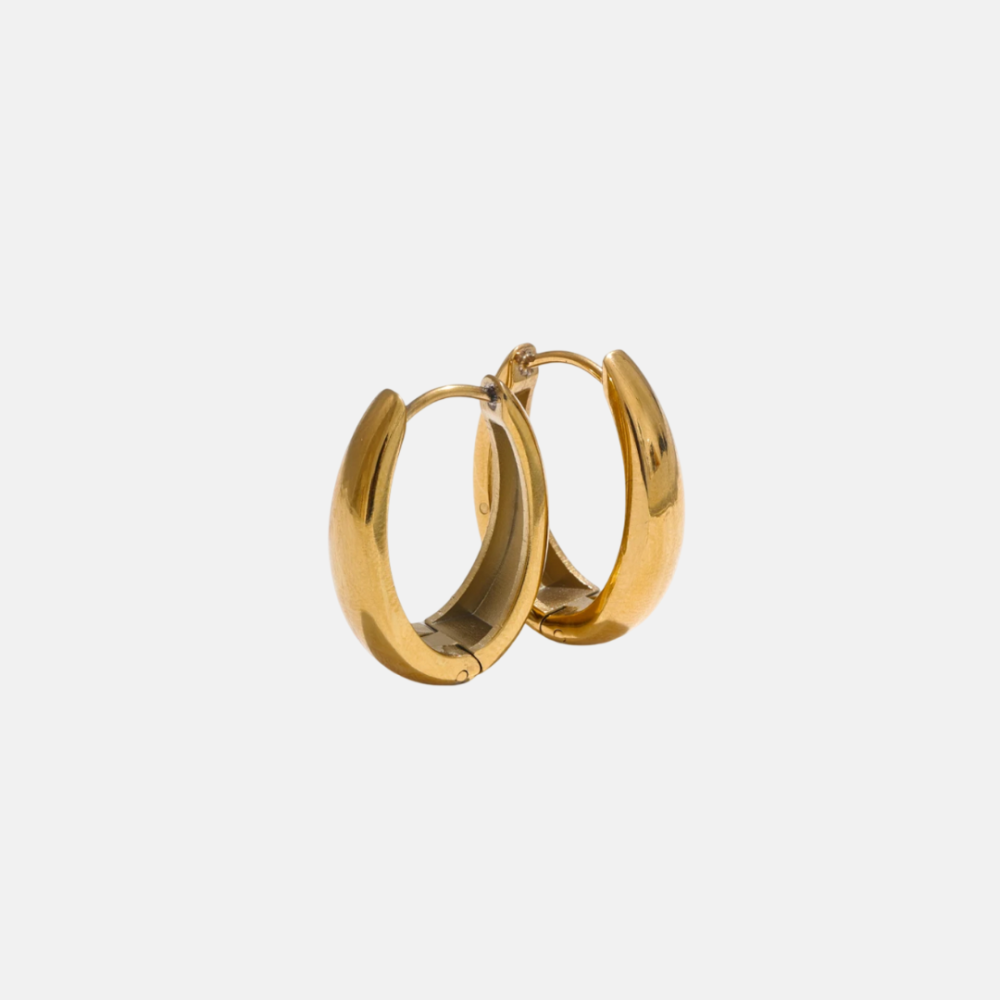 Statement Hoop Earrings in 18K Gold Plated