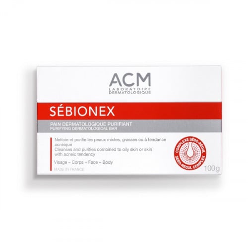 ACM SEBIONEX PURIFYING GENTLE CLEANSING BAR 100 GM | ايه سي ام
