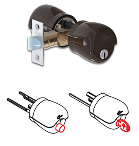 كيلون رمانة مفتاح وضغط لون بني