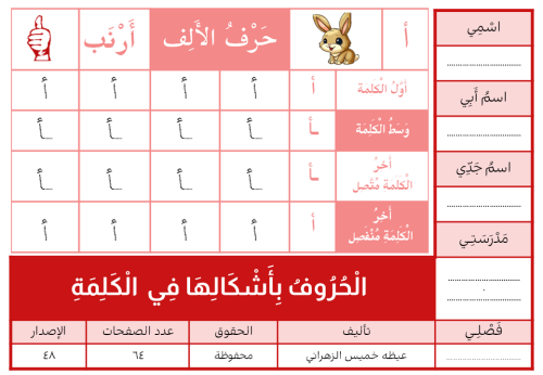 الْحُرُوفُ بِأَشْكَالِهَا فِي الْكَلِمَةِ