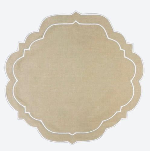 مفرش صحون لنين - رمادي بيج