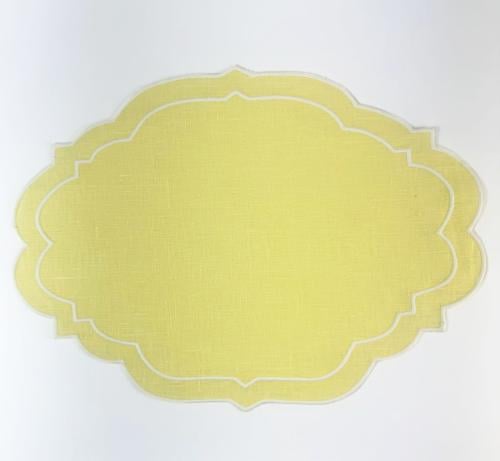 مفرش تبسي - أصفر