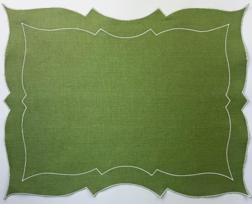 مفرش صحون لنين - آخضر تفاحي - مغطى بطبقة عازلة