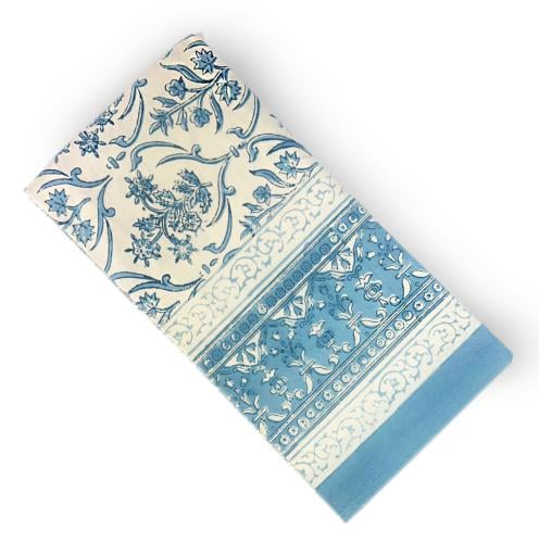 مفرش طاولة - ازرق ابيض