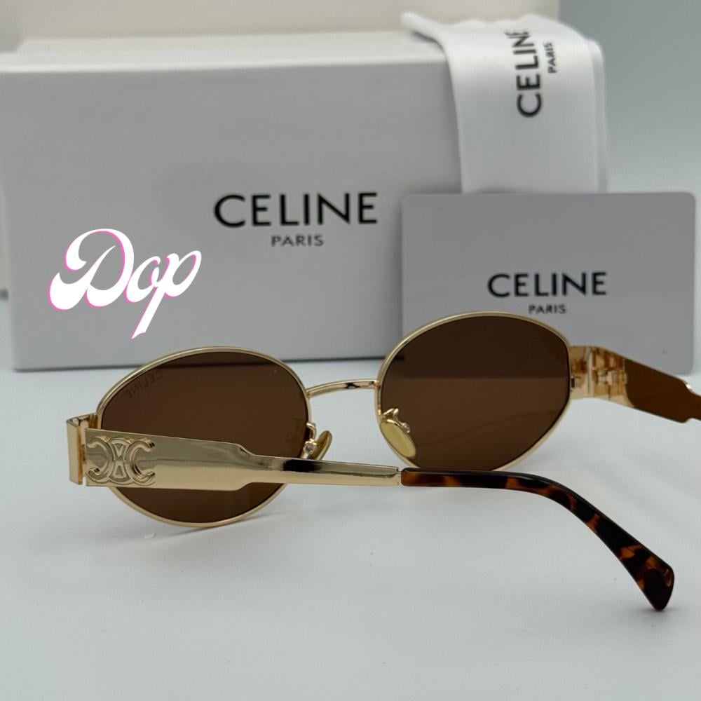 نظارة سيليN ذهبي كامل عدسة بني تايقر