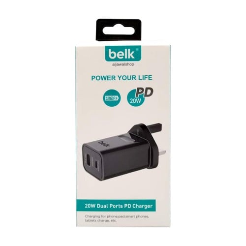 شاحن جداري 20W USB and Type C من شركة belk